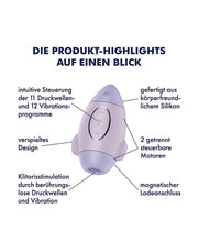Satisfyer - Mission Control - Luchtdruk Vibrator - Lila