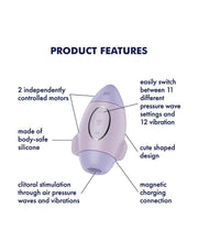 Satisfyer - Mission Control - Luchtdruk Vibrator - Lila