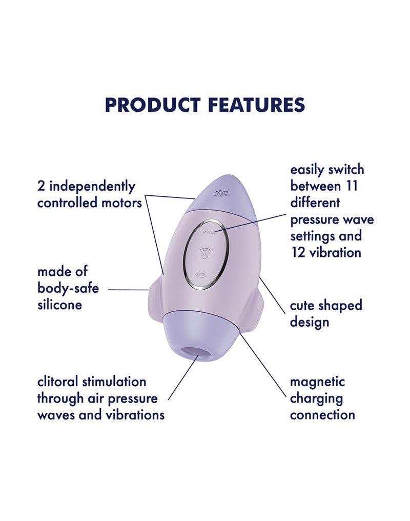 Satisfyer - Mission Control - Luchtdruk Vibrator - Lila