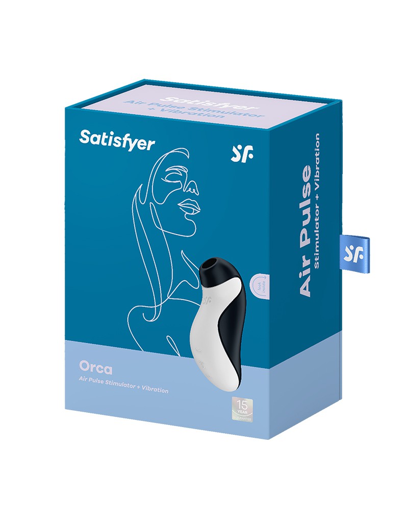 Satisfyer - Orca Luchtdruk Vibrator - Zwart/Wit