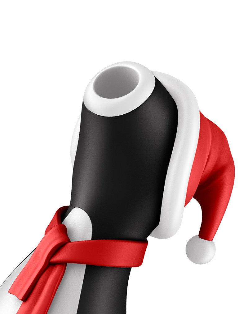 Satisfyer Penguin - Holiday Edition - Luchtdruk Stimulator - USB-oplaadbaar - Zwart, Rood & Wit