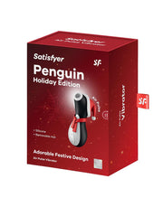Satisfyer Penguin - Holiday Edition - Luchtdruk Stimulator - USB-oplaadbaar - Zwart, Rood & Wit