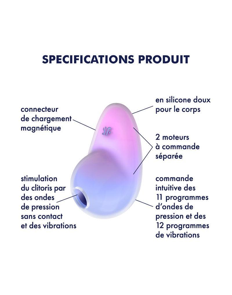 Satisfyer - Pixie Dust - Luchtdruk Vibrator met Vibratie - Paars & Roze