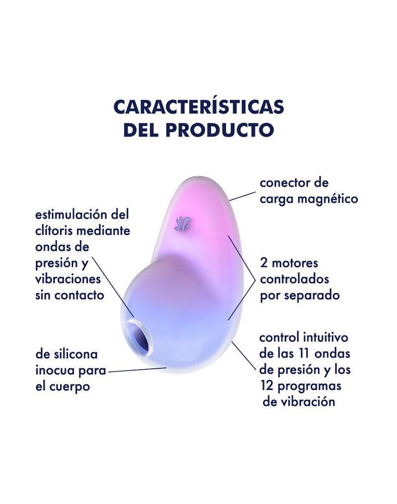 Satisfyer - Pixie Dust - Luchtdruk Vibrator met Vibratie - Paars & Roze