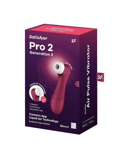 Satisfyer - Pro 2 Generation 3 - Luchtdruk Vibrator - Met App Control - Rood