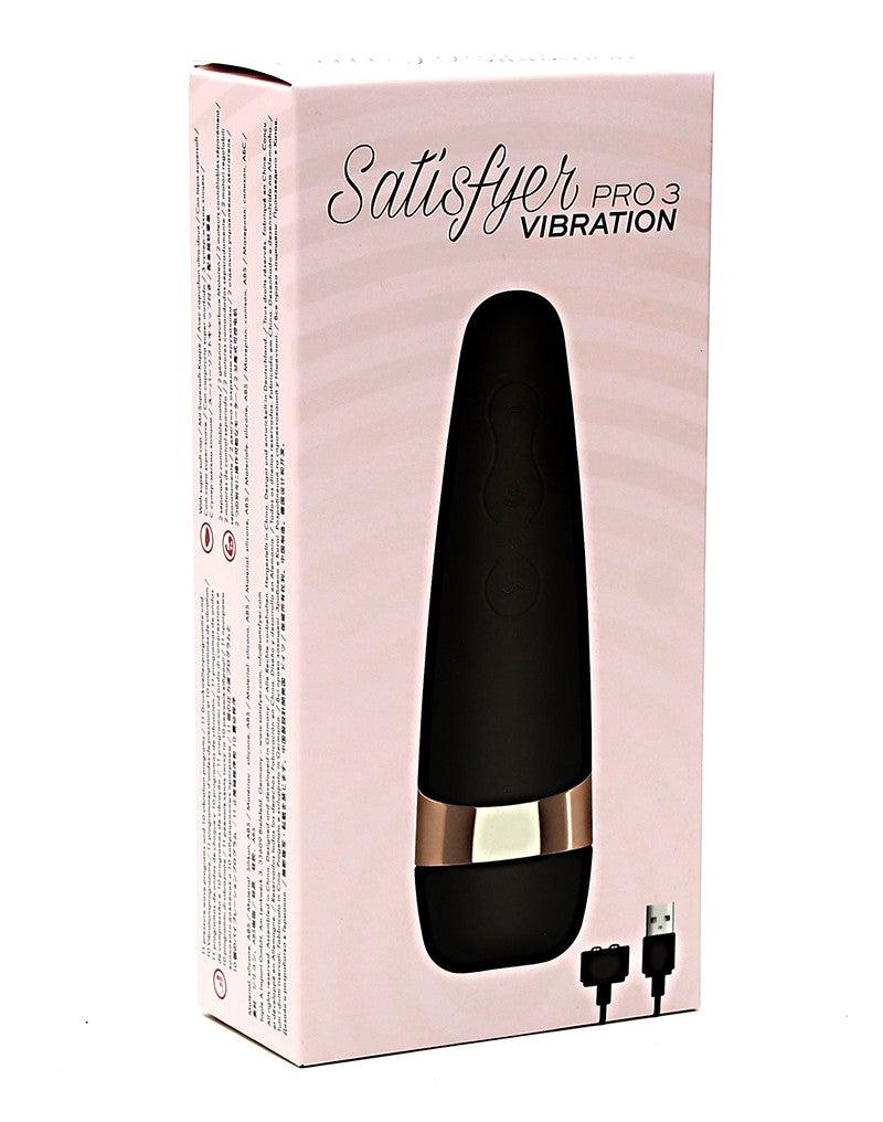 Satisfyer - Pro 3 - Luchtdruk Vibrator Met Extra vibratie - Zwart