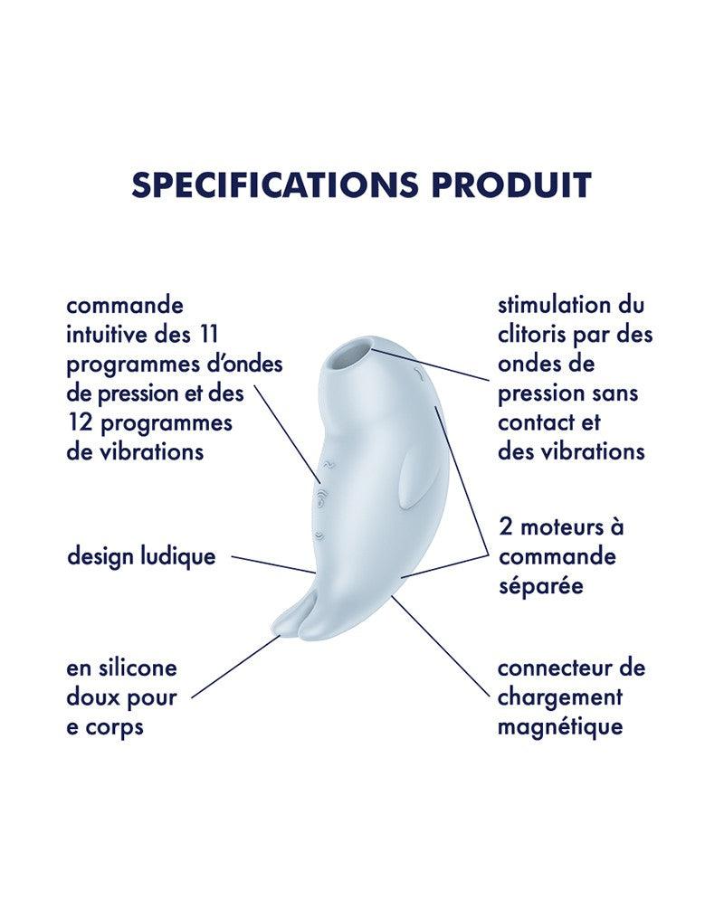 Satisfyer - Seal You Soon - Luchtdruk Vibrator met Vibratie - Lichtblauw