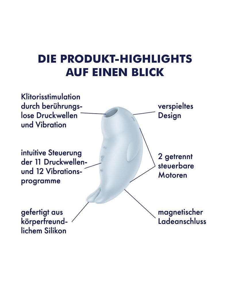 Satisfyer - Seal You Soon - Luchtdruk Vibrator met Vibratie - Lichtblauw