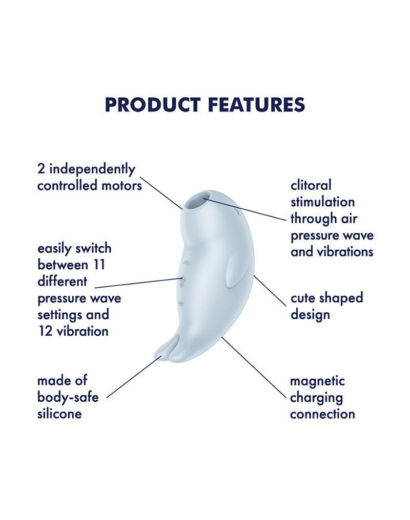 Satisfyer - Seal You Soon - Luchtdruk Vibrator met Vibratie - Lichtblauw