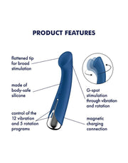 Satisfyer - Spinning G-Spot 1 - Vibrerende en Roterende G-Spot Vibrator - Blauw