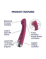 Satisfyer - Spinning G-Spot 1 - Vibrerende en Roterende G-Spot Vibrator - Rood