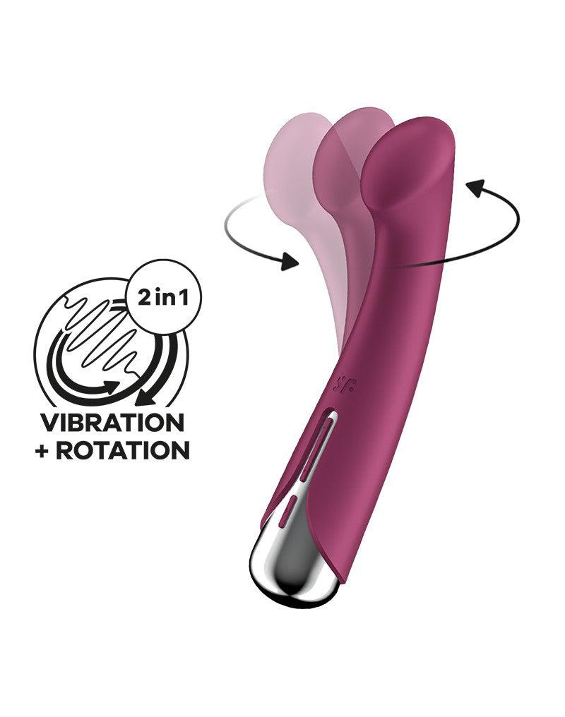 Satisfyer - Spinning G-Spot 1 - Vibrerende en Roterende G-Spot Vibrator - Rood