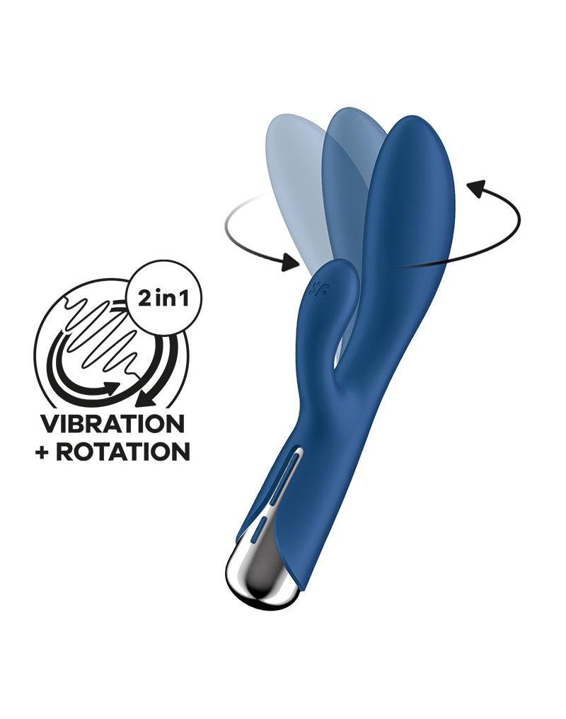 Satisfyer - Spinning Rabbit 1 - Roterende en Vibrerende Rabbit Vibrator - Blauw