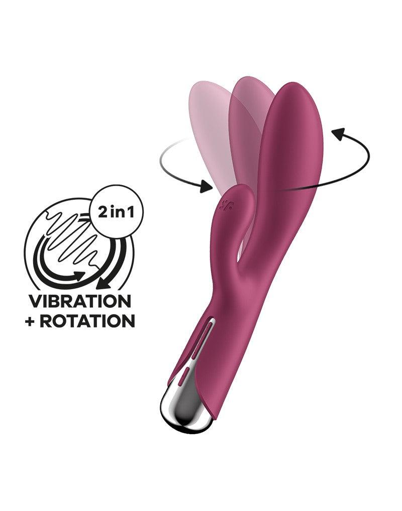 Satisfyer - Spinning Rabbit 1 - Roterende en Vibrerende Rabbit Vibrator - Rood