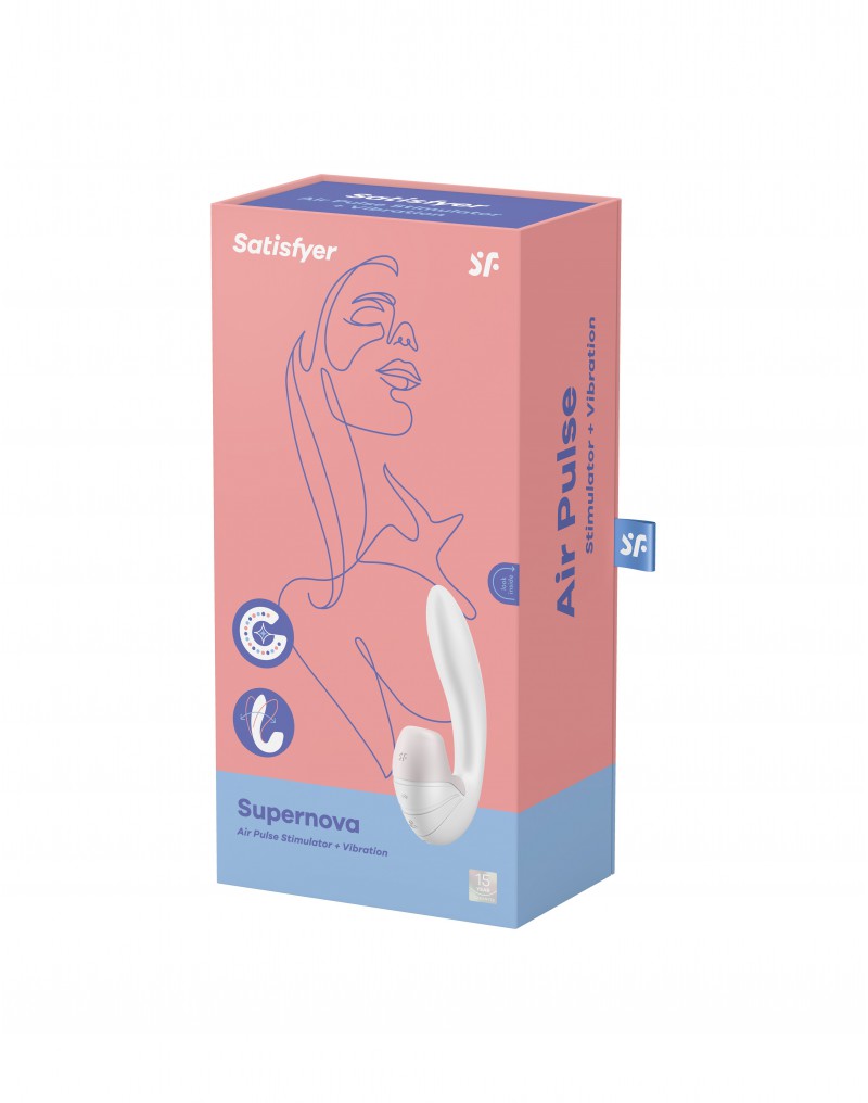 Satisfyer - Supernova - Luchtdruk en G-spot Vibrator - Wit