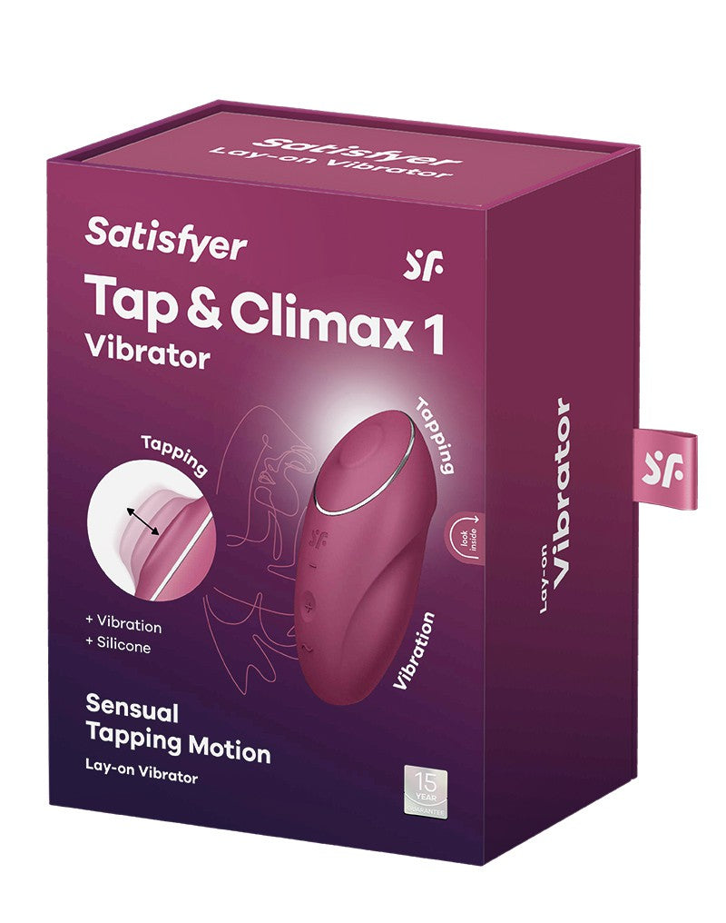 Satisfyer - Tap & Climax 1 - Vibrerende Clitoris Vibrator met Tik/Tapping Functie - Rood
