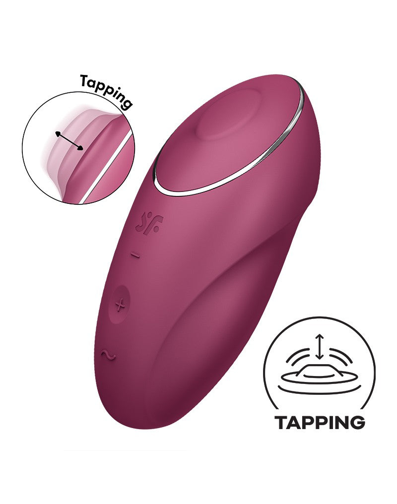 Satisfyer - Tap & Climax 1 - Vibrerende Clitoris Vibrator met Tik/Tapping Functie - Rood