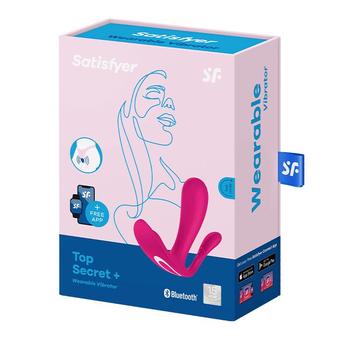 Satisfyer - Top Secret Plus - Draagbare Vibrator Met Anaal Stimulator - Roze