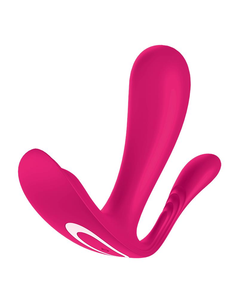Satisfyer - Top Secret Plus - Draagbare Vibrator Met Anaal Stimulator - Roze