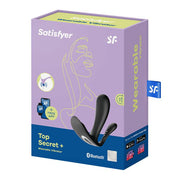 Satisfyer - Top Secret Plus - Draagbare Vibrator Met Anaal Stimulator - Zwart