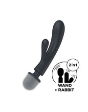 Satisfyer - Triple Lover - 2-in-1 Wand en Rabbit Vibrator - Zwart