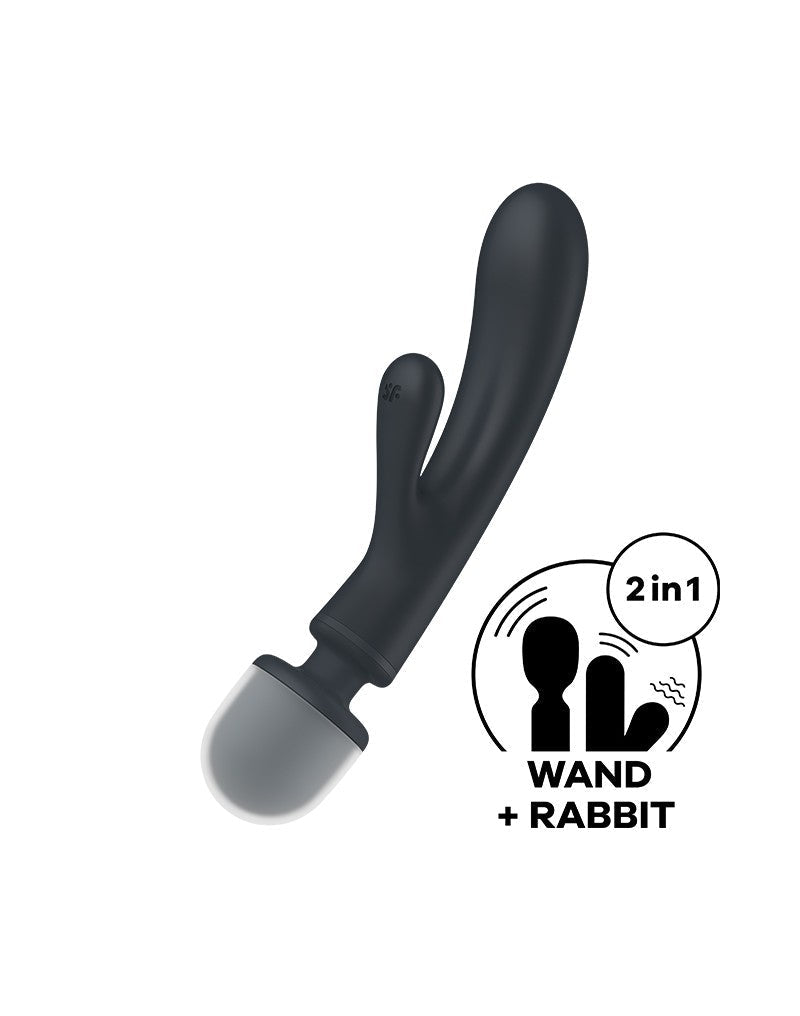 Satisfyer - Triple Lover - 2-in-1 Wand en Rabbit Vibrator - Zwart