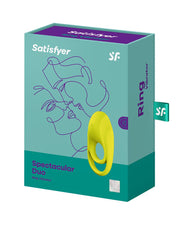 Satisfyer - Vibrerende Cockring Met Partner Stimulator - Koppel Vibrator Spectacular Duo - Geel