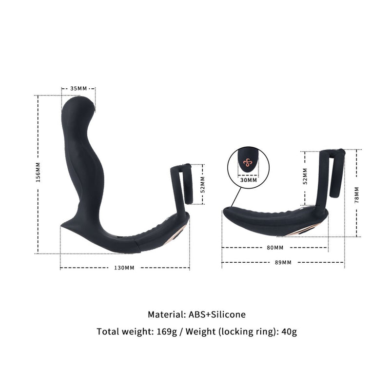 Sevanda - Black Mamba - Cockring met Vibrerende Prostaat Massager