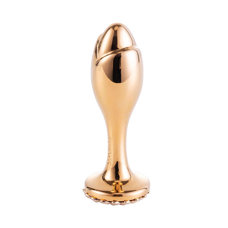 Sevanda - Flogger met Sleutelhanger, Bedel en Tulpvormige Buttplug - Wit/Goud