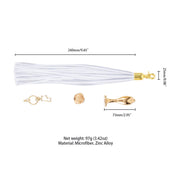 Sevanda - Flogger met Sleutelhanger, Bedel en Tulpvormige Buttplug - Wit/Goud