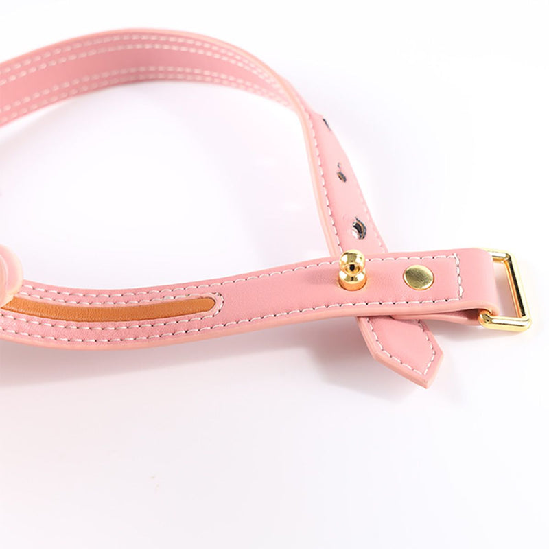 Sevanda - Love Heart Butterfly - Vegan Lederen Collar met Leiband - Roze