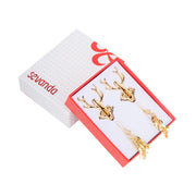 Sevanda - Stag - Tepelklemmen met Hertengewei en Hanger - Goud