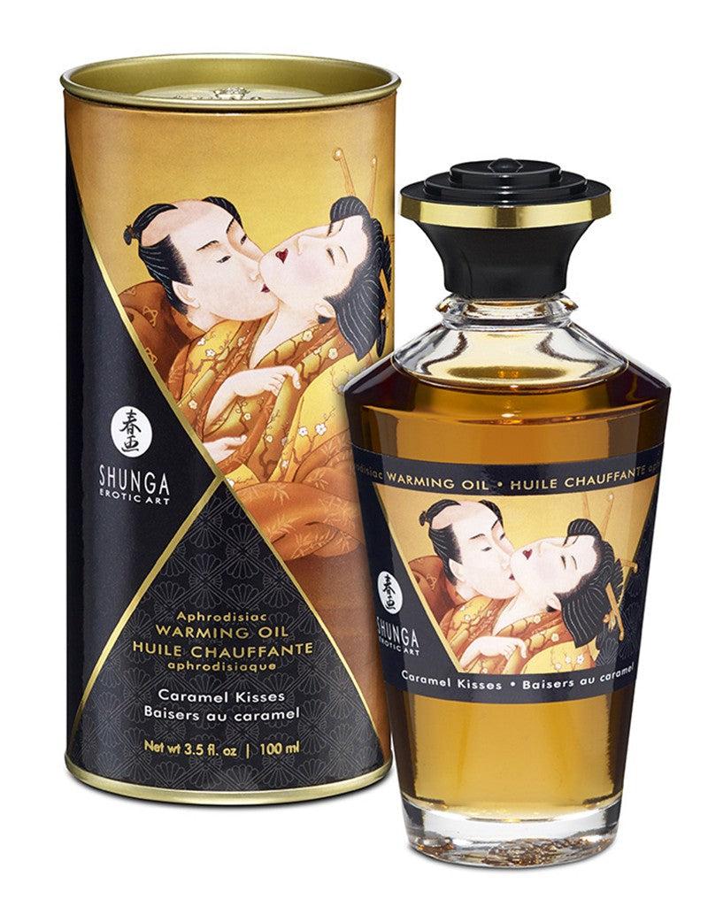 Shunga - Aphrodisiac - Verwarmende Olie Voor Erogene Zones - Om te Kussen/Likken - Caramel kisses