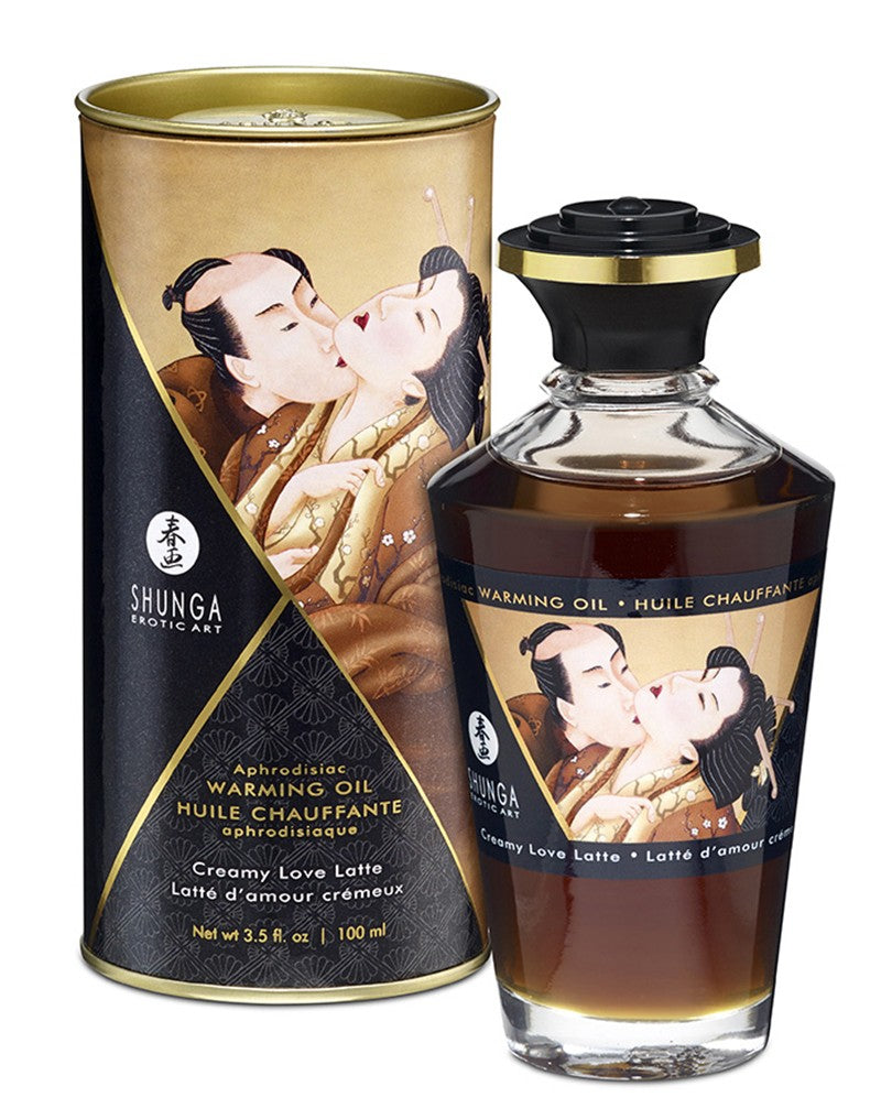 Shunga - Aphrodisiac - Verwarmende Olie Voor Erogene Zones - Om te Kussen/Likken - Creamy Latte