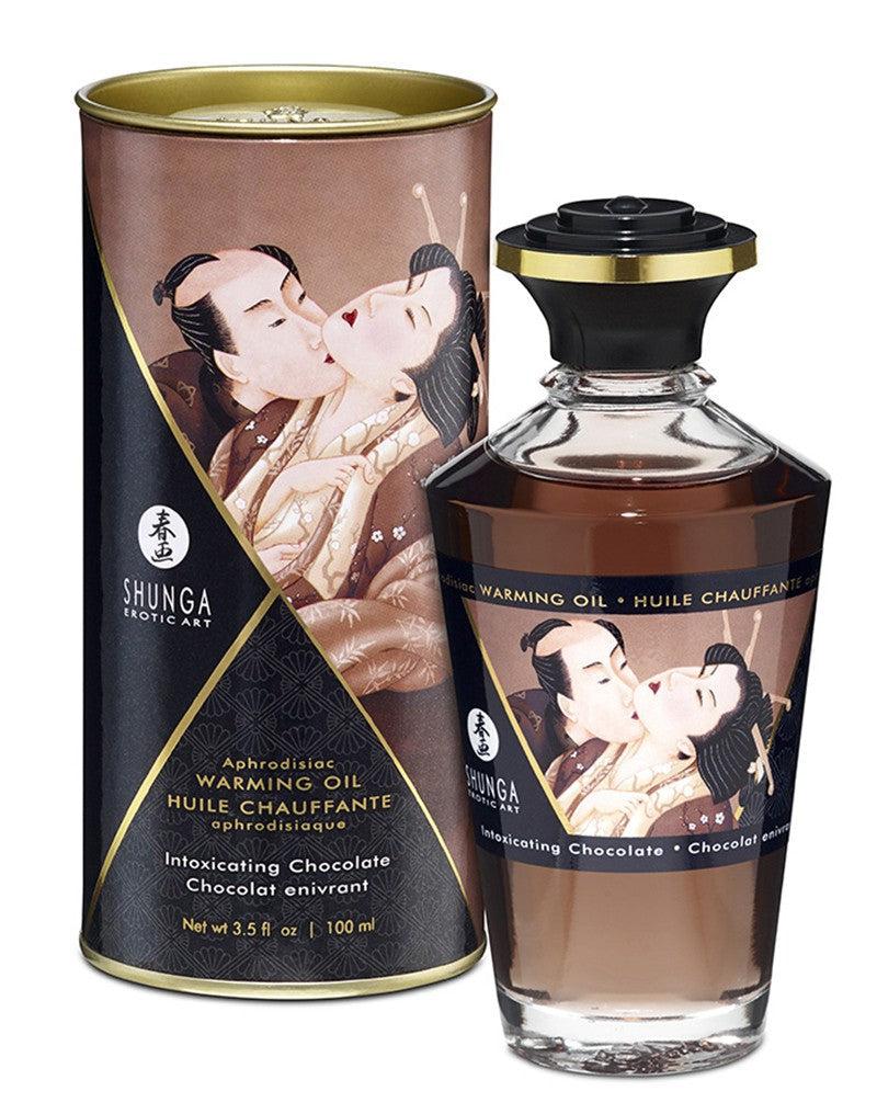 Shunga - Aphrodisiac - Verwarmende Olie Voor Erogene Zones - Om te Kussen/Likken - Intoxicating Chocolate