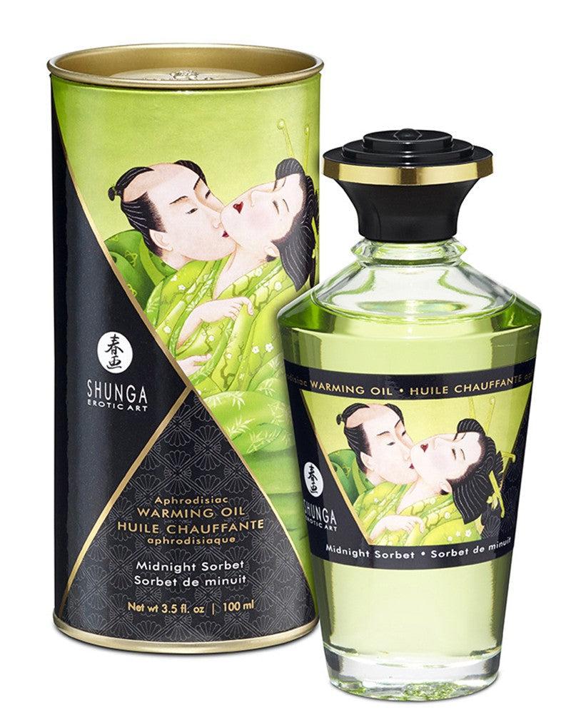 Shunga - Aphrodisiac - Verwarmende Olie Voor Erogene Zones - Om te Kussen/Likken - Midnight Sorbet