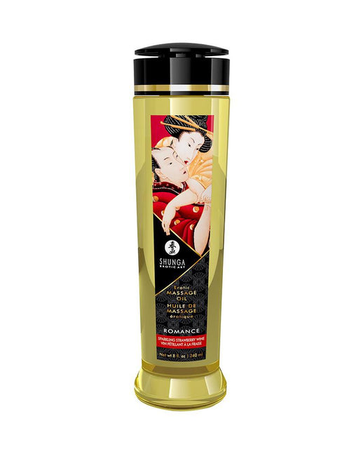 Shunga - Massageolie - Romance Sparkling Strawberry - 240 ml
