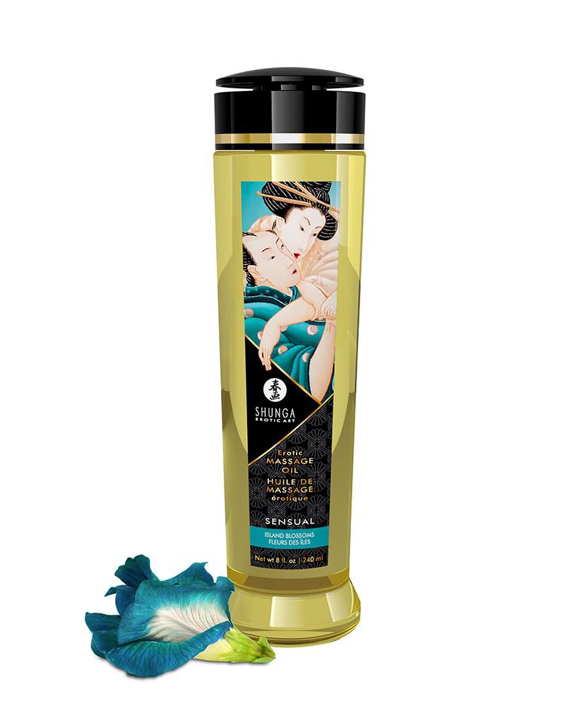 Shunga - Massageolie - Sensual Island Flowers - 240 ml