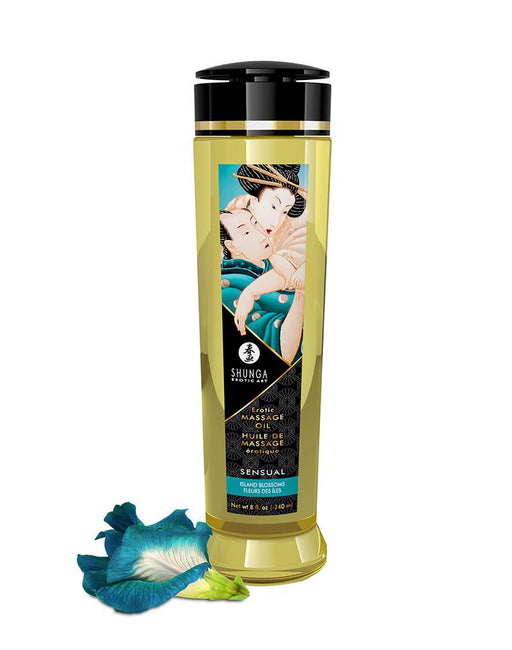Shunga - Massageolie - Sensual Island Flowers - 240 ml