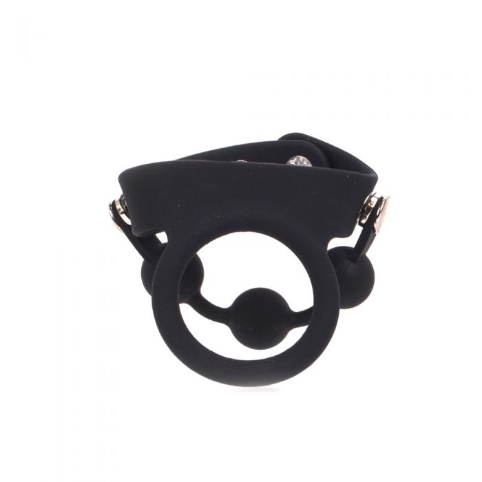 Kiotos - Siliconen Ball Stretcher Met 3 kogelgewichten - Zwart