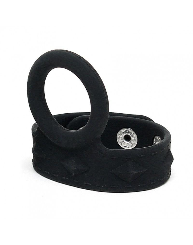 Rimba - Siliconen Penis Strap Met Cockring - Verstelbaar Met Drukknopen