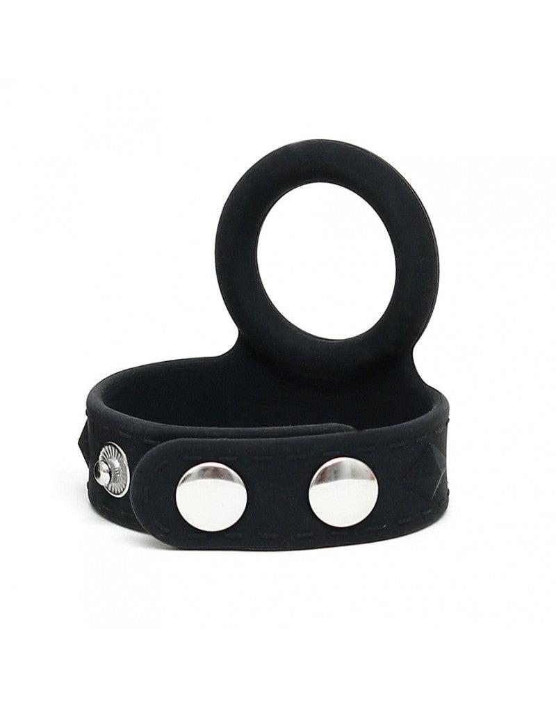 Rimba - Siliconen Penis Strap Met Cockring - Verstelbaar Met Drukknopen