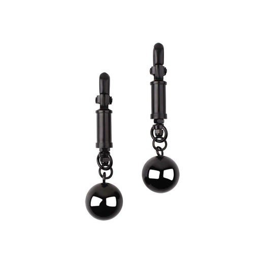 Sins Inquisition - Playful Tepelklemmen Met Gewichten- Zwart