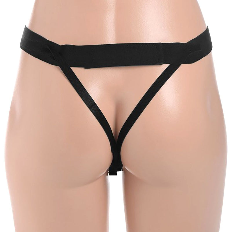 Size Matters - Holle Siliconen Strap-on -Zwart