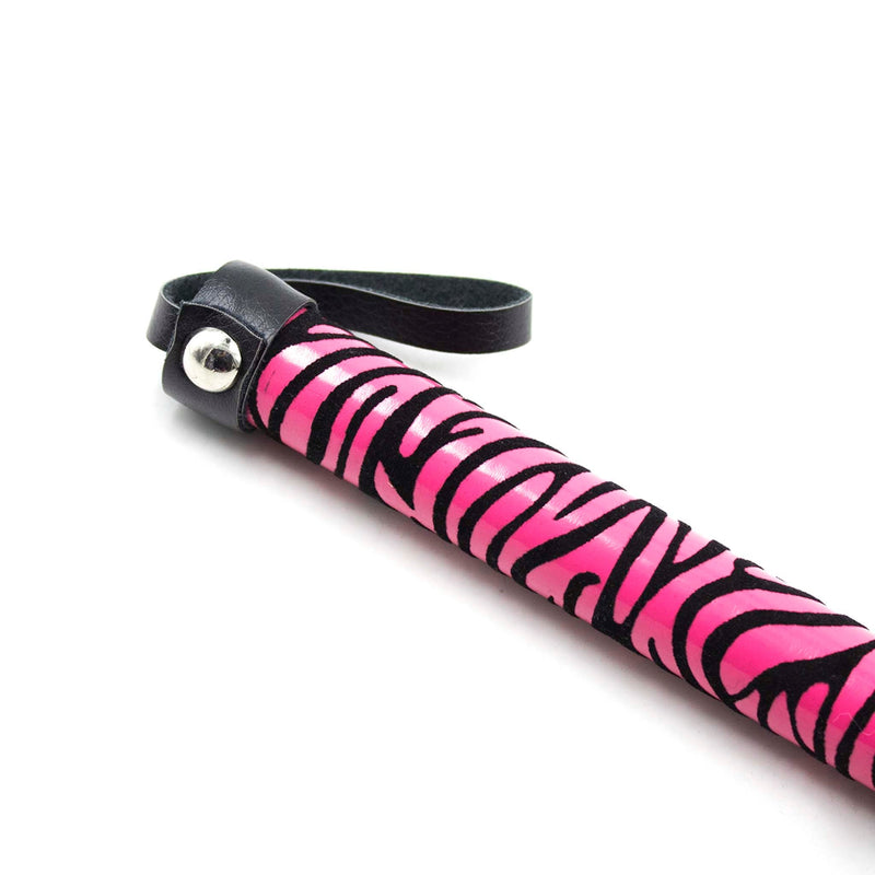 Smart Moves - Flogger Panterprint - 39 cm - Roze/Zwart-Erotiekvoordeel.nl