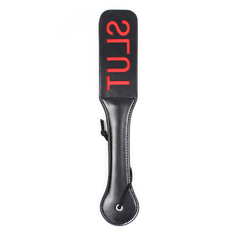 Smart Moves - Dubbele Paddle SLUT - 32 cm - Zwart/Rood-Erotiekvoordeel.nl