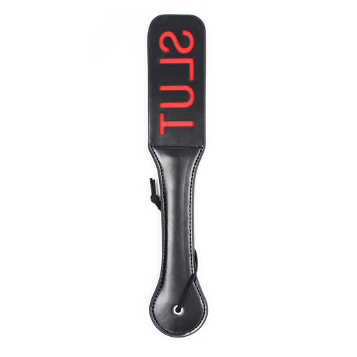 Smart Moves - Dubbele Paddle SLUT - 32 cm - Zwart/Rood-Erotiekvoordeel.nl