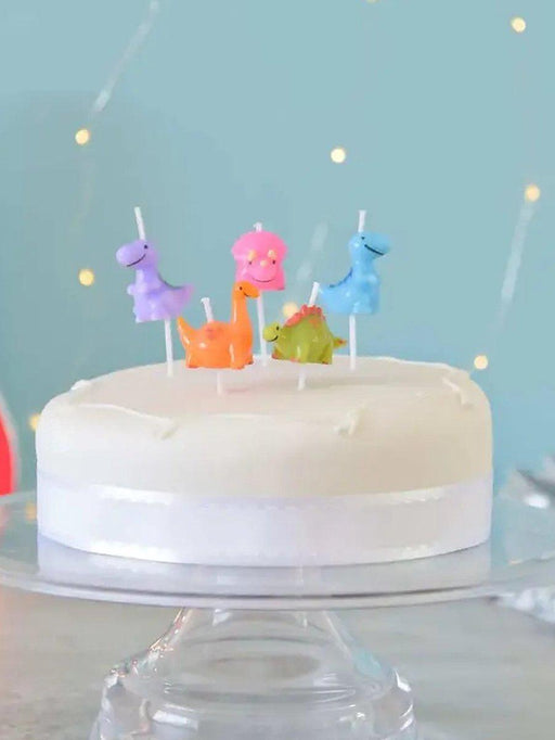 Smiling Faces - Taartkaarsjes - Cupcake Versiering - Dinosaurus - 5 stuks-Erotiekvoordeel.nl