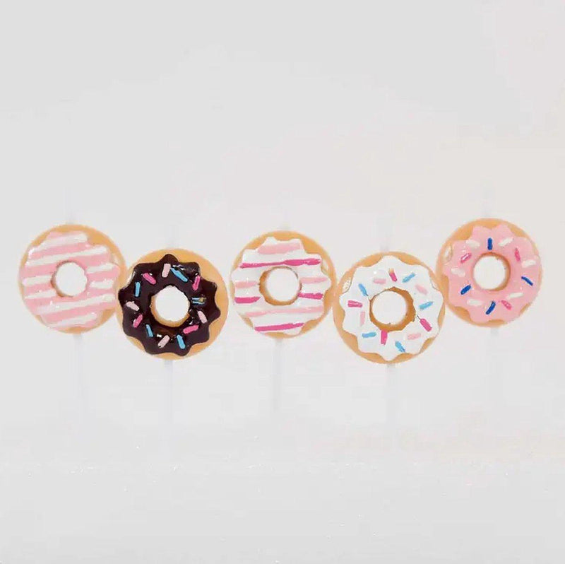 Smiling Faces - Taartkaarsjes - Cupcake Versiering - Donuts - 5 stuks-Erotiekvoordeel.nl