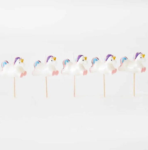 Smiling Faces - Taartkaarsjes - Cupcake Versiering - Unicorn - 5 stuks-Erotiekvoordeel.nl